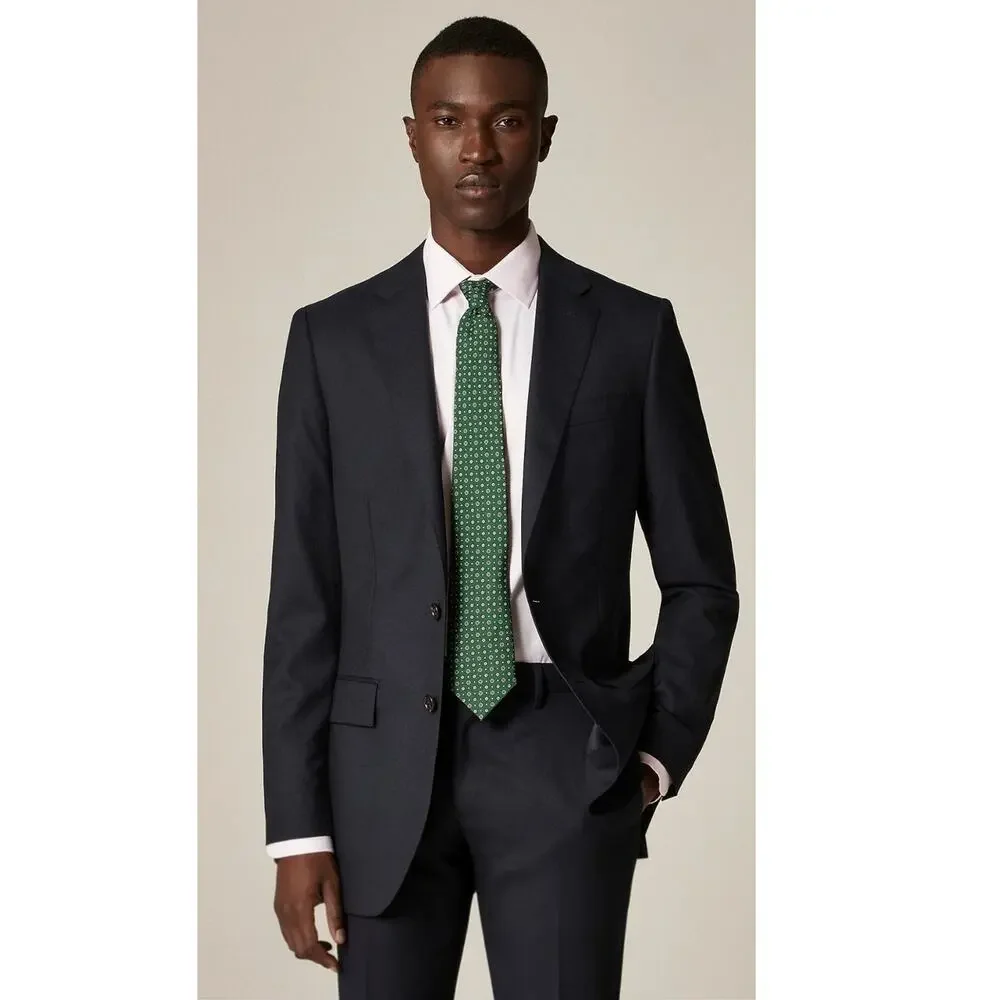 J.Crew Loro Piana Ludlow Blazer Mens 34S Slim Navy Wool Suit Jacket Quiet Luxury
